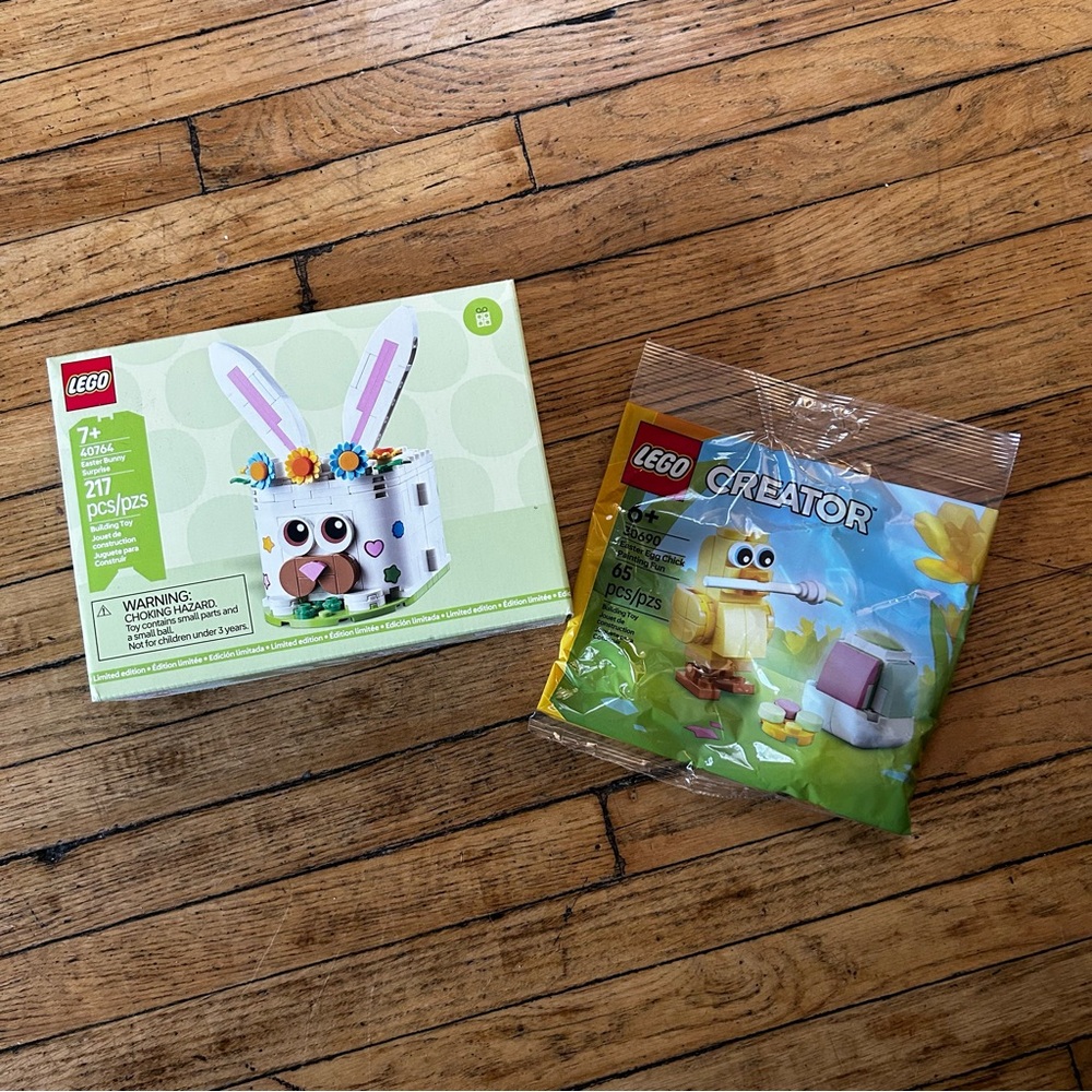 LEGO Easter Bunny Surprise & Easter Egg Chuck Painting Fun NIB (Sold as a set)